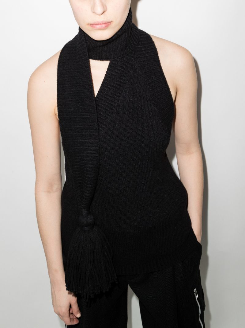 Ribbed Wool Halterneck Top