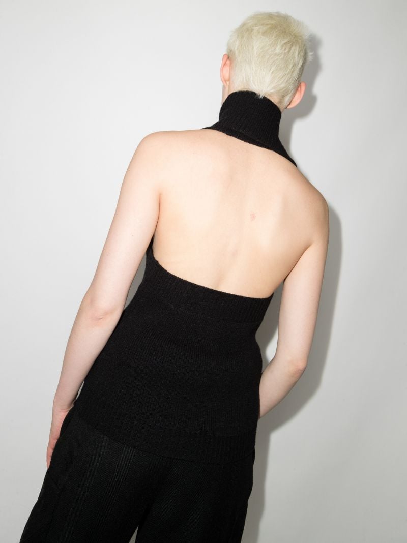 Ribbed Wool Halterneck Top