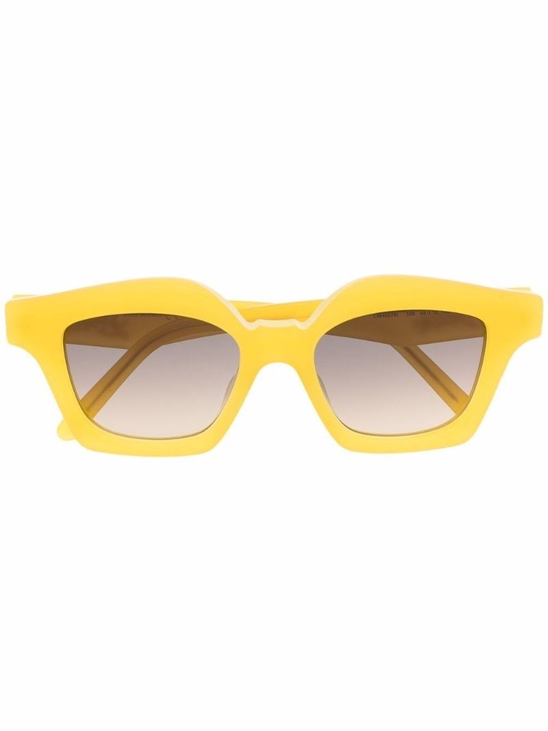 Yellow Small Browline Sunglasses
