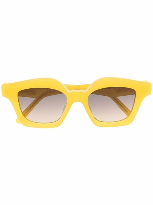 Yellow Small Browline Sunglasses