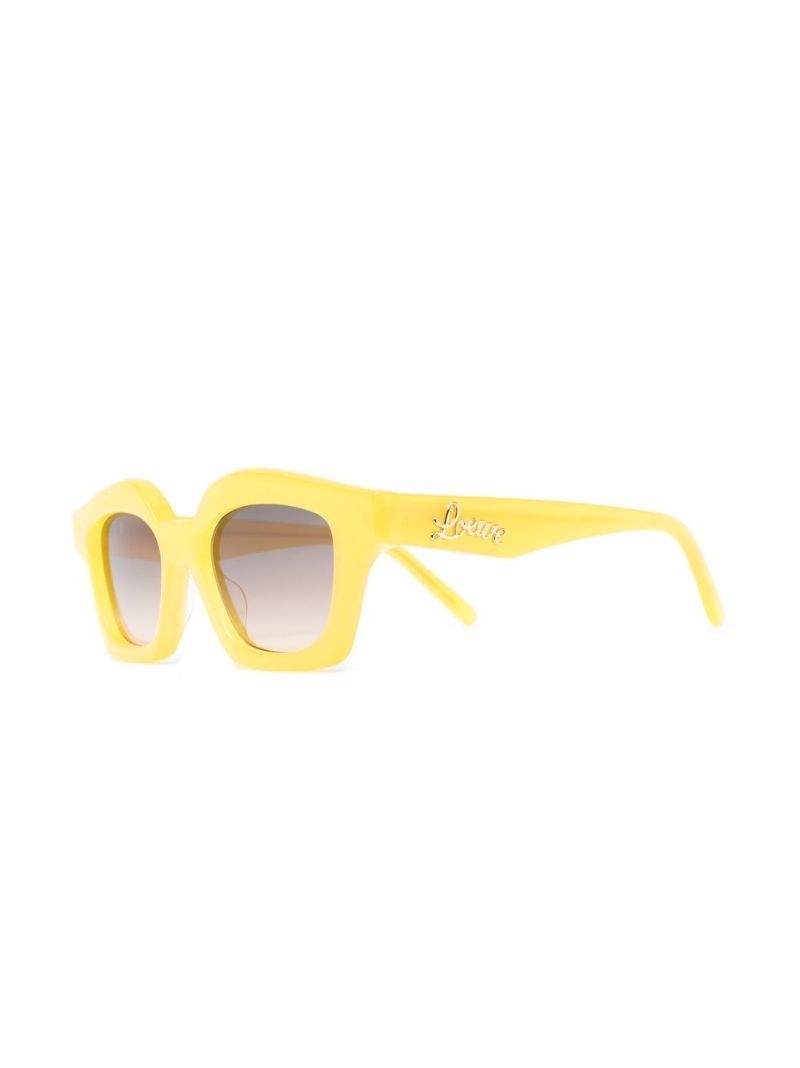 Yellow Small Browline Sunglasses