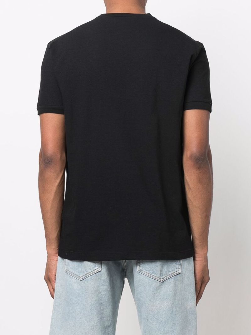 Black Logo Print Cotton T-shirt