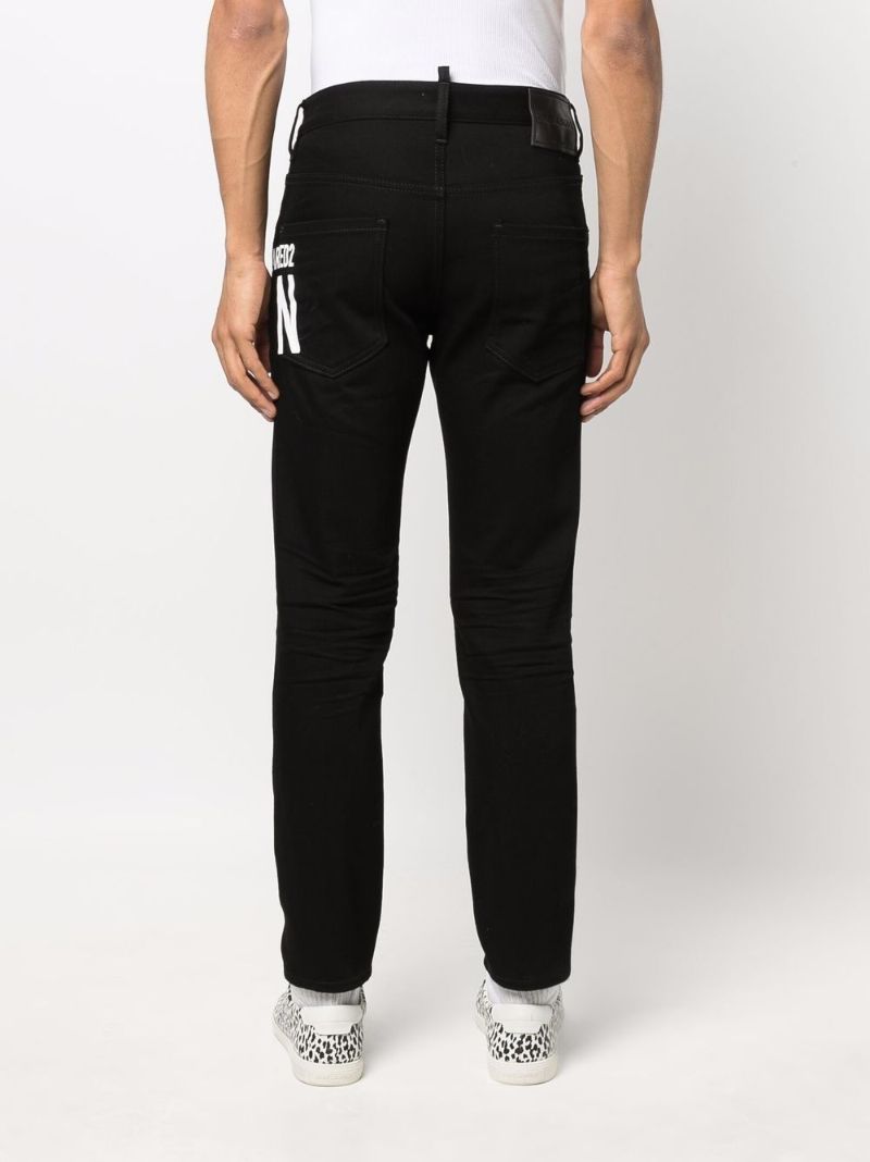 Black Icon Straight-leg Jeans