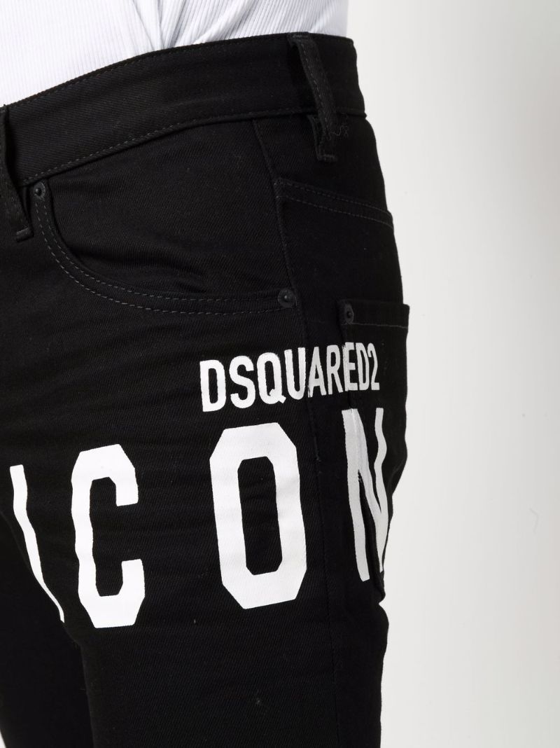 Black Icon Straight-leg Jeans