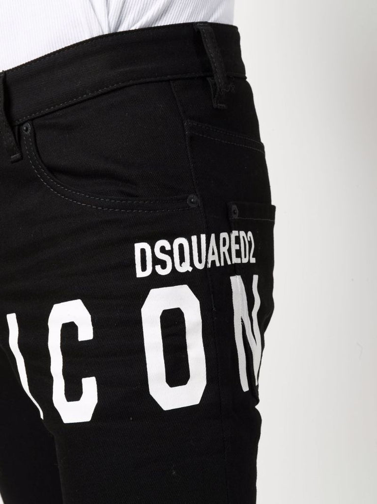Black Icon Straight-leg Jeans