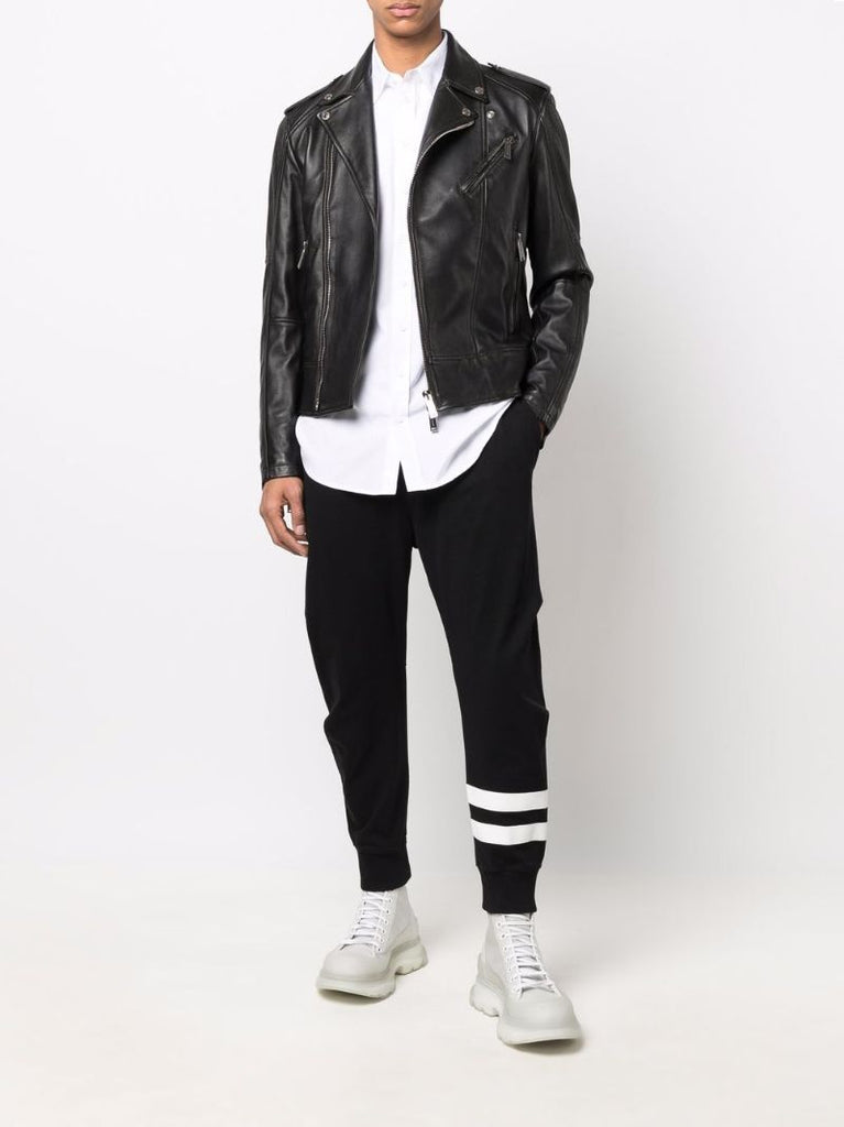 Black Leather Biker Jacket