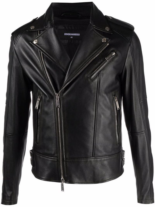 Black Leather Biker Jacket