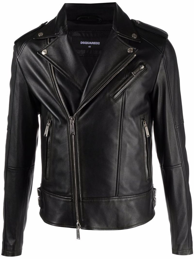 Black Leather Biker Jacket