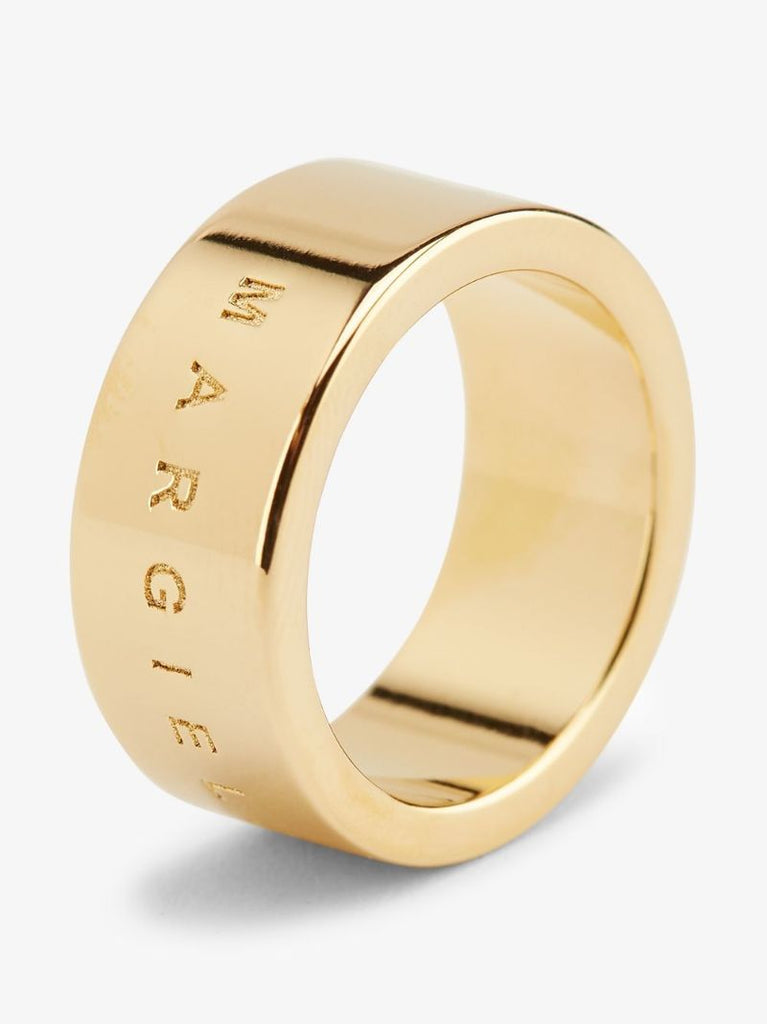 Gold Tone Logo Engraved Ring