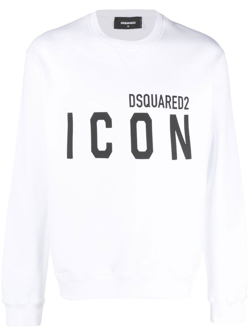 White Icon Cotton Sweatshirt