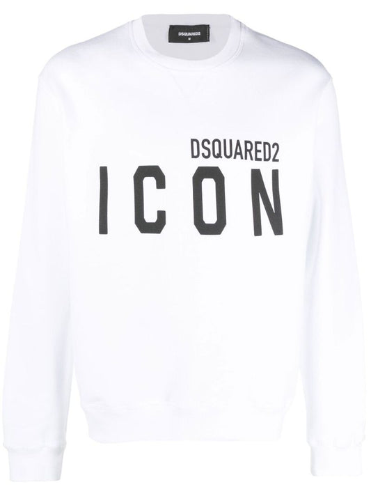 White Icon Cotton Sweatshirt