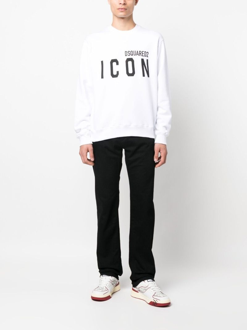 White Icon Cotton Sweatshirt