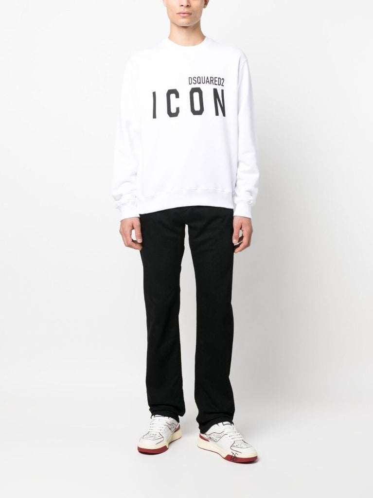 White Icon Cotton Sweatshirt