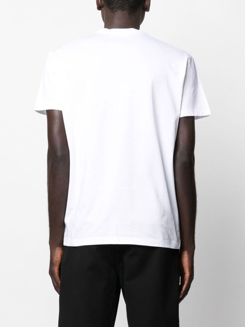 White Icon Splatter Print T-shirt