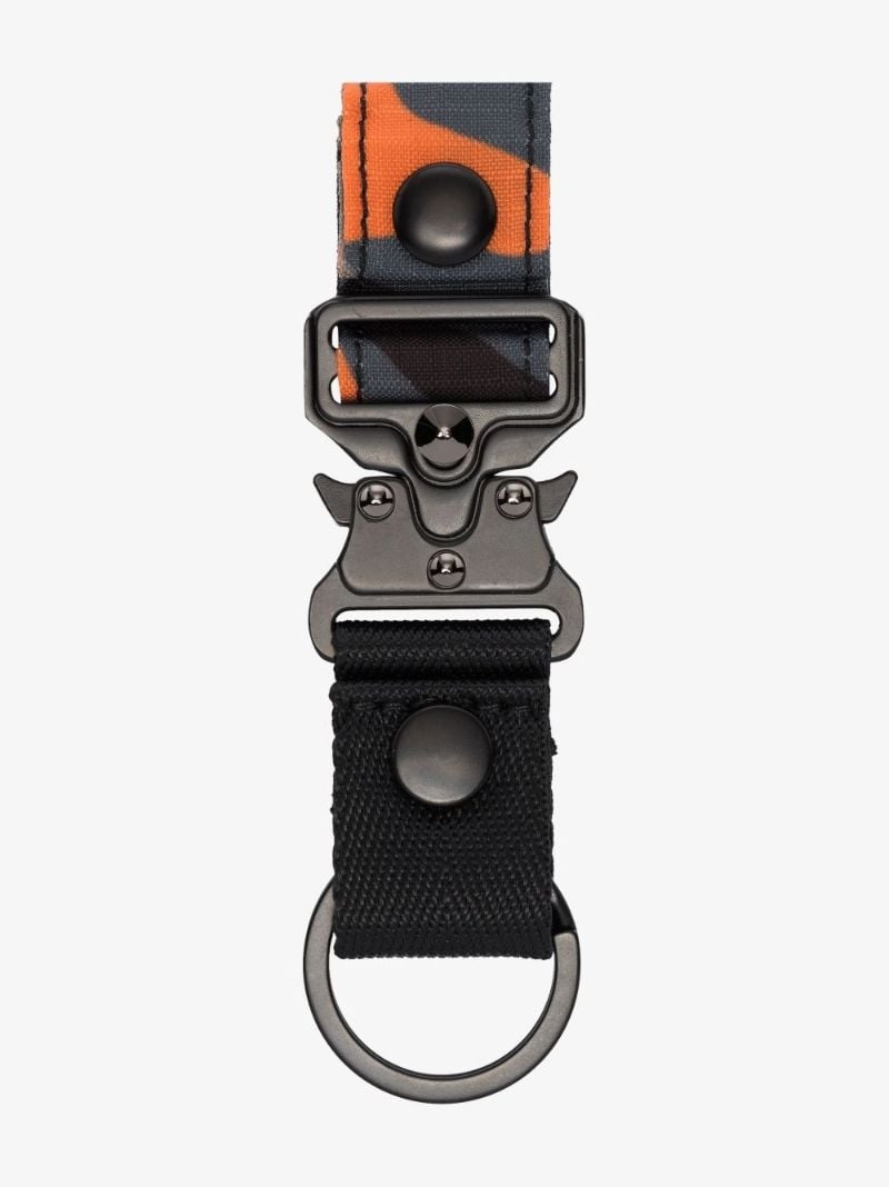 Black Camouflage Print Keyring