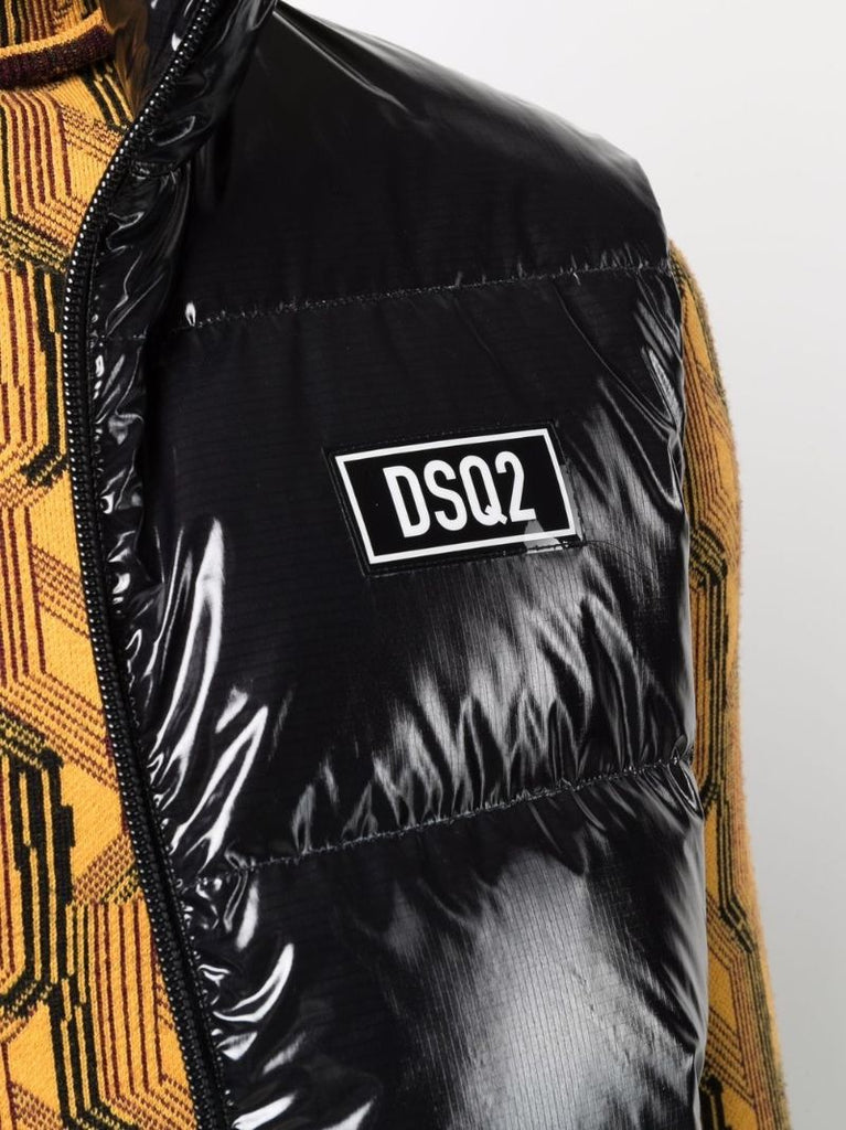 Black Quilted Down Padded Gilet