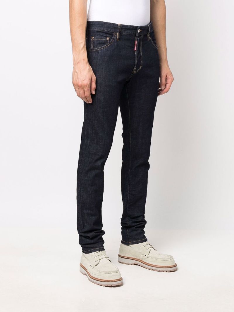 Blue Mid-rise Skinny Jeans