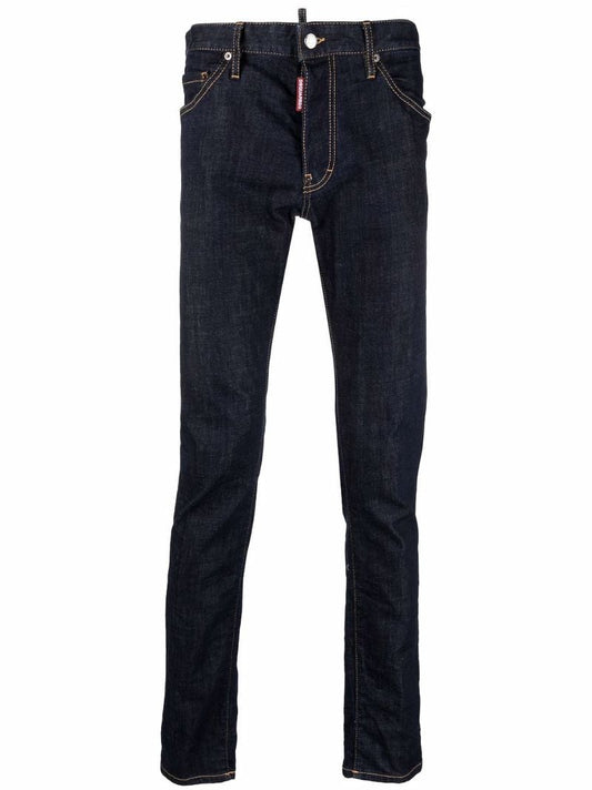 Blue Mid-rise Skinny Jeans