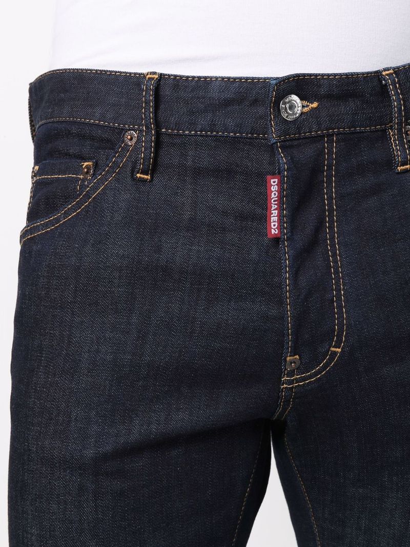 Blue Mid-rise Skinny Jeans