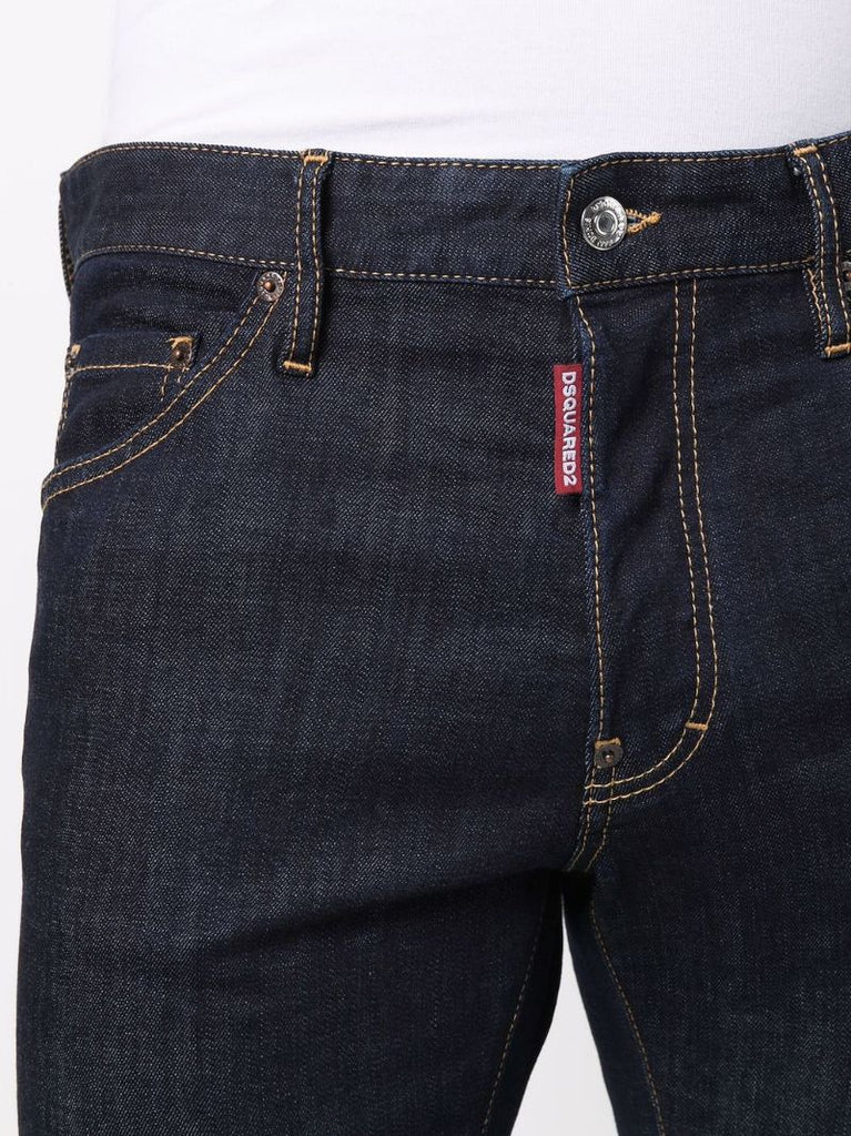 Blue Mid-rise Skinny Jeans