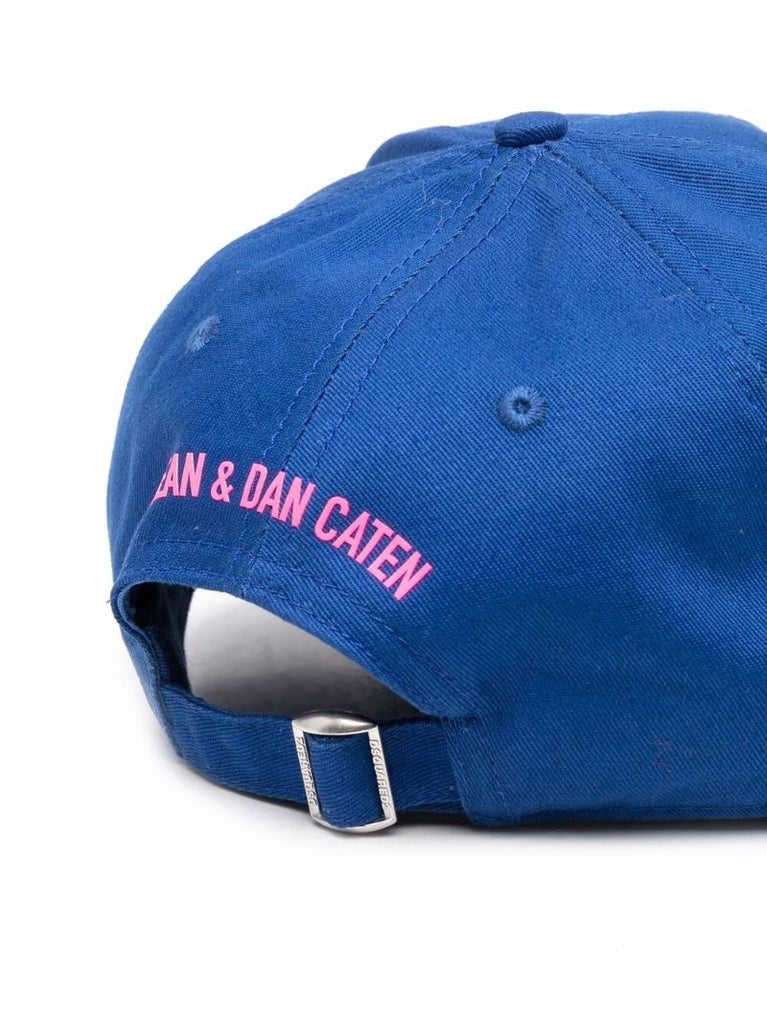 Blue Embroidered Logo Cap