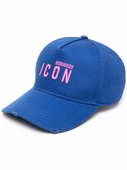 Blue Embroidered Logo Cap