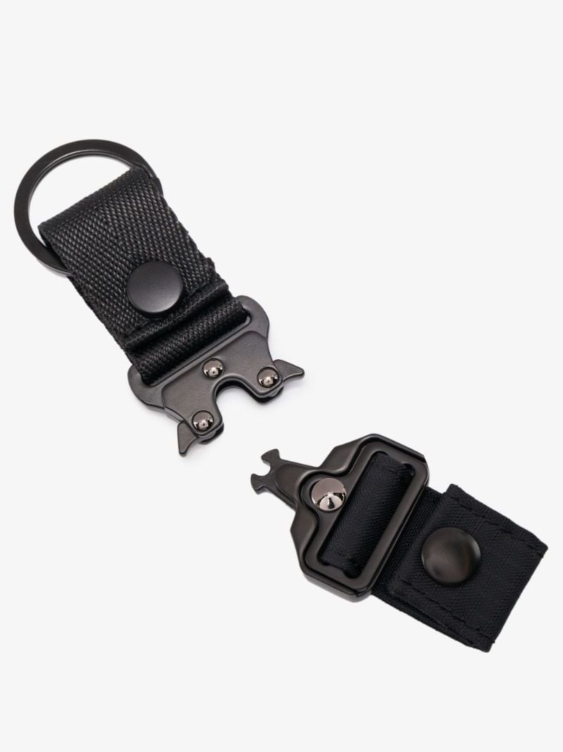 Black Mixed Material Keyring
