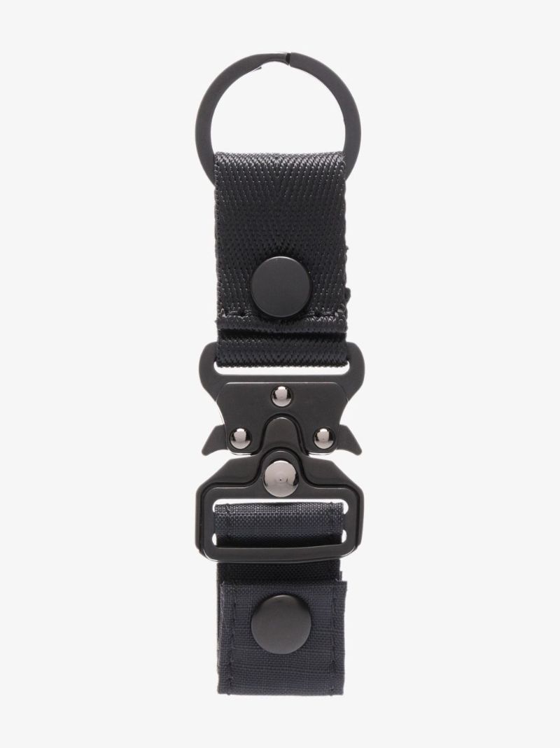 Black Mixed Material Keyring