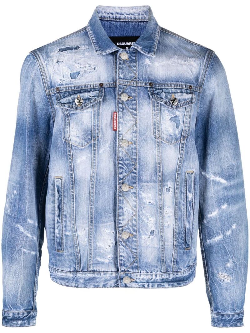 Blue Dan Distressed Denim Jacket