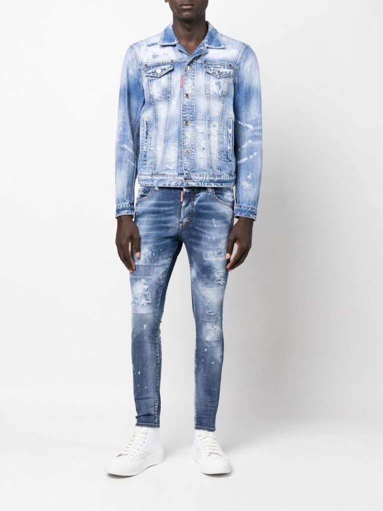 Blue Dan Distressed Denim Jacket