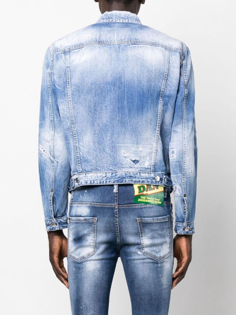 Blue Dan Distressed Denim Jacket