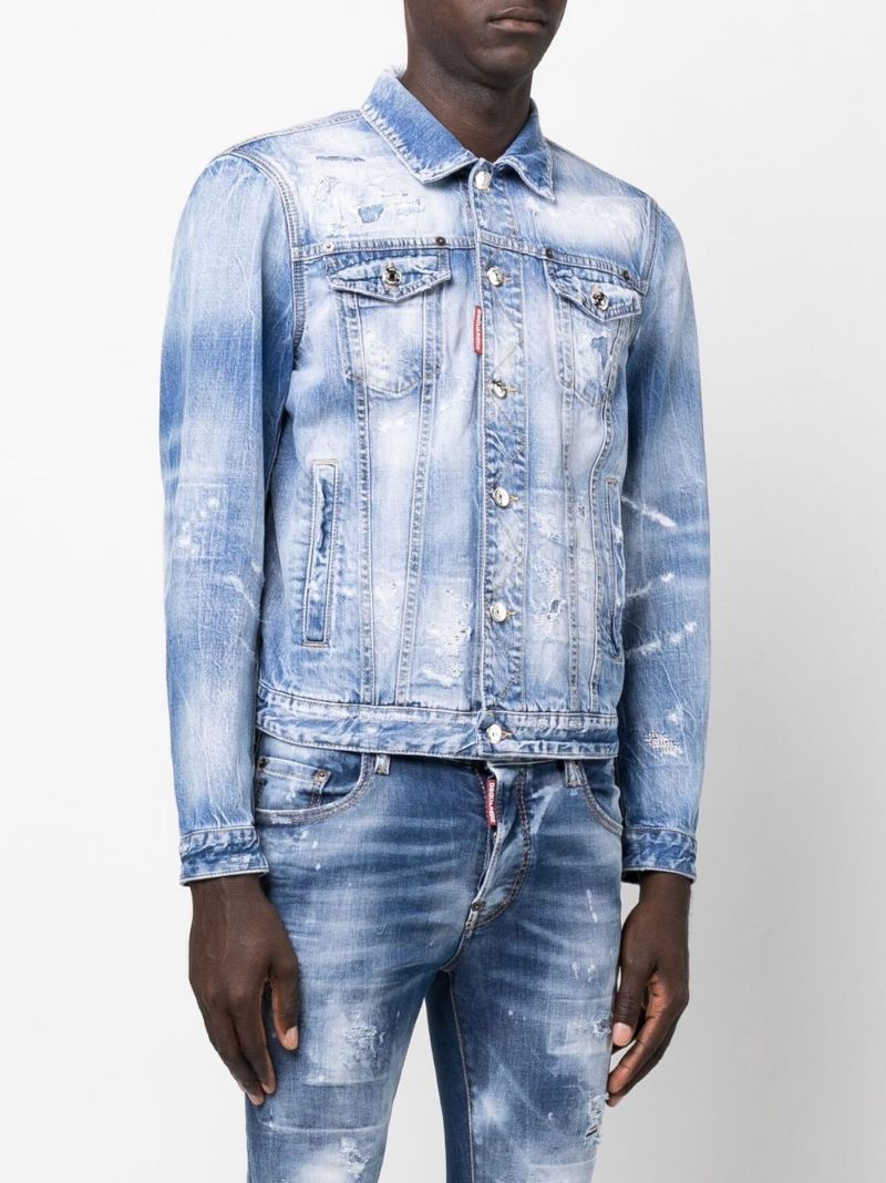 Blue Dan Distressed Denim Jacket