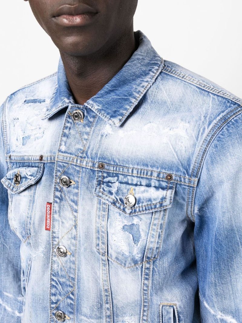 Blue Dan Distressed Denim Jacket