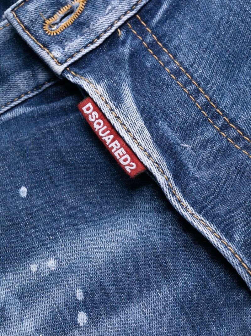 Blue Cool Guy Distressed Slim Leg Jeans