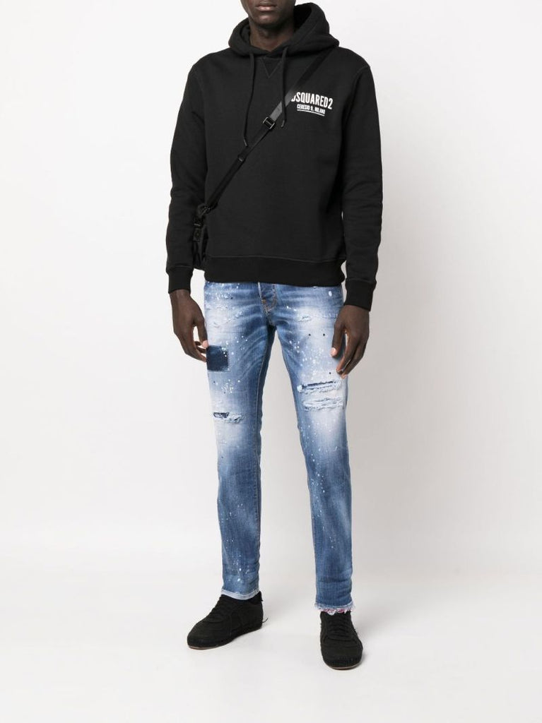 Blue Cool Guy Distressed Slim Leg Jeans