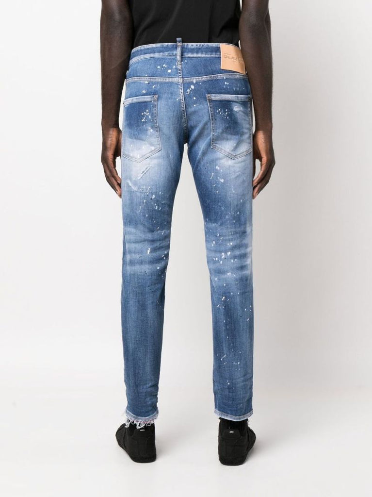 Blue Cool Guy Distressed Slim Leg Jeans