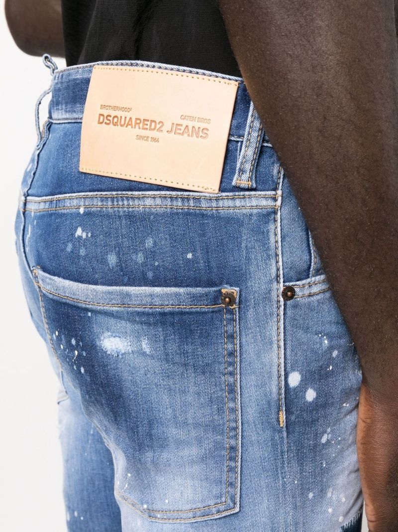 Blue Cool Guy Distressed Slim Leg Jeans