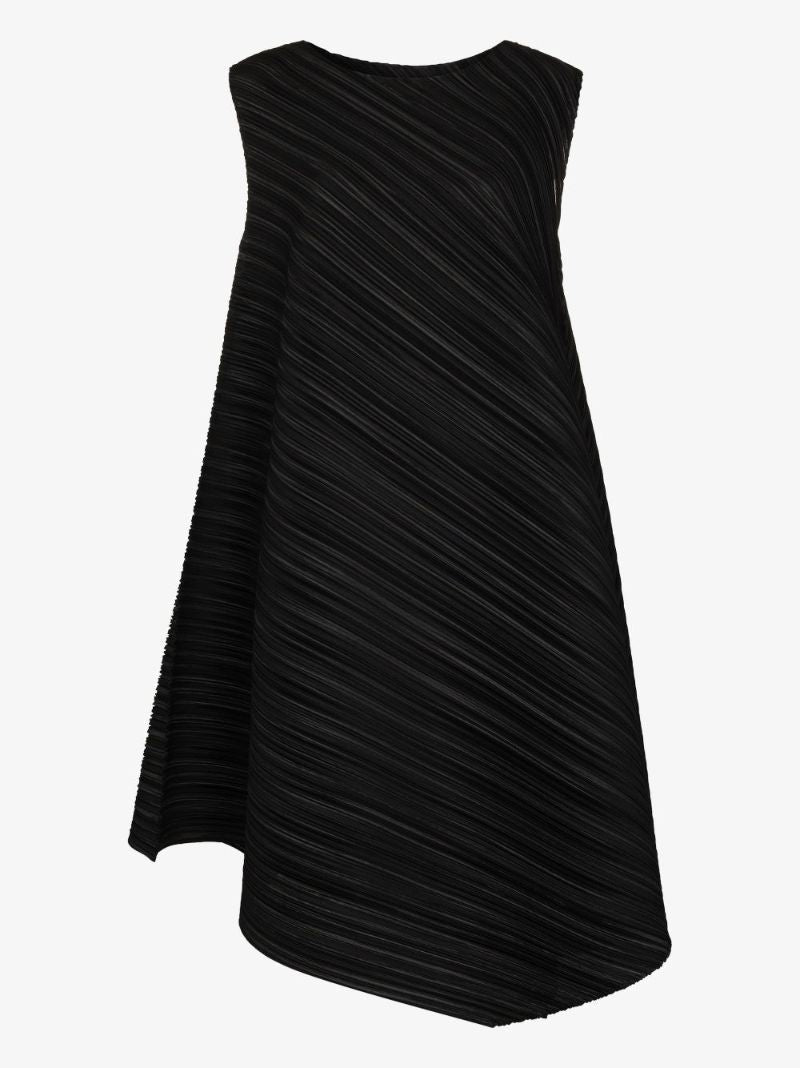 Asymmetric PlissÃ_x0083_Â© Midi Dress