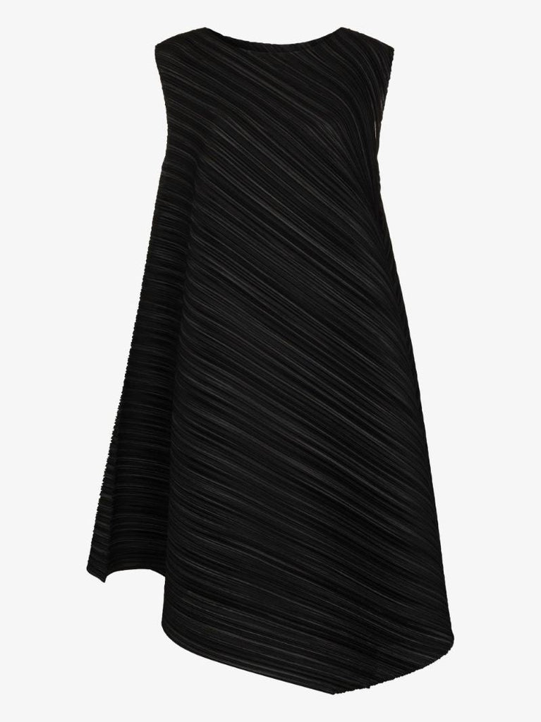 Asymmetric PlissÃ_x0083_Â© Midi Dress