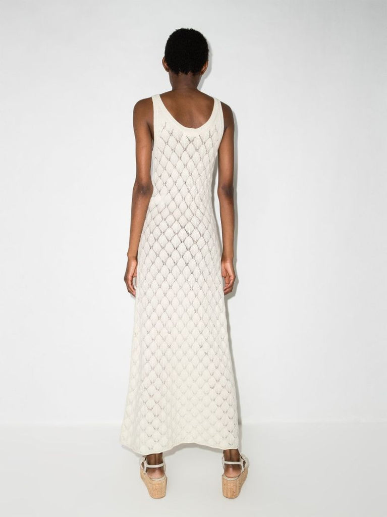 Open Knit Cashmere Maxi Dress