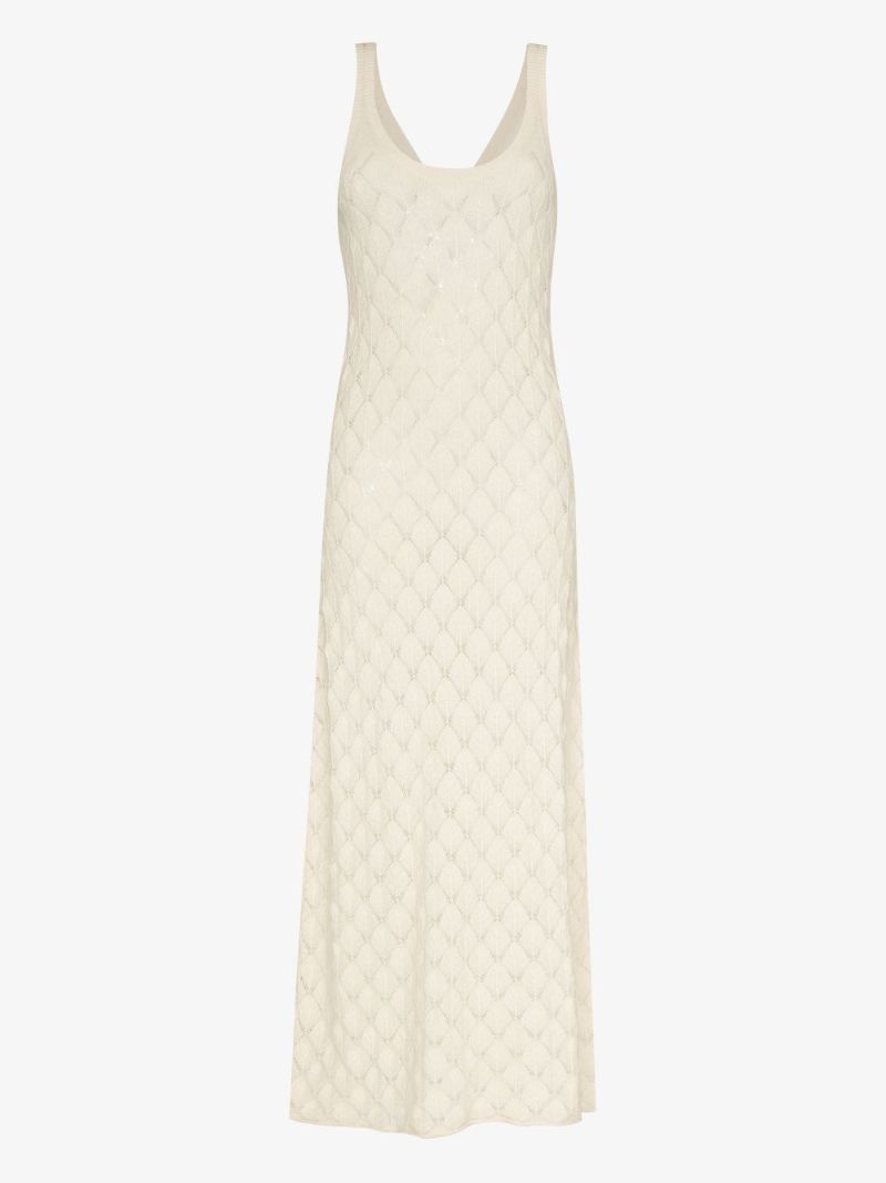 Open Knit Cashmere Maxi Dress