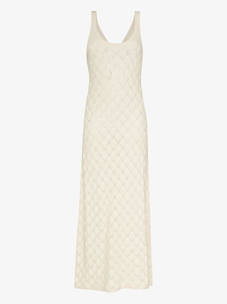 Open Knit Cashmere Maxi Dress