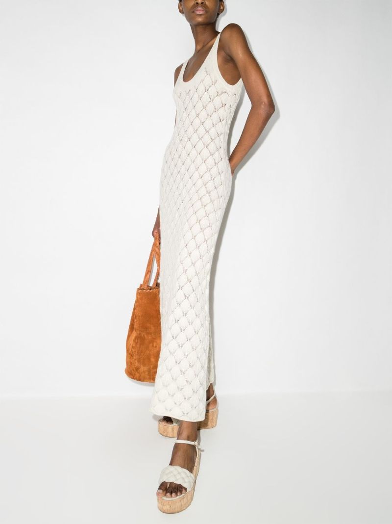 Open Knit Cashmere Maxi Dress