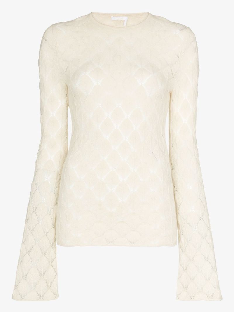 Open Knit Cashmere Sweater