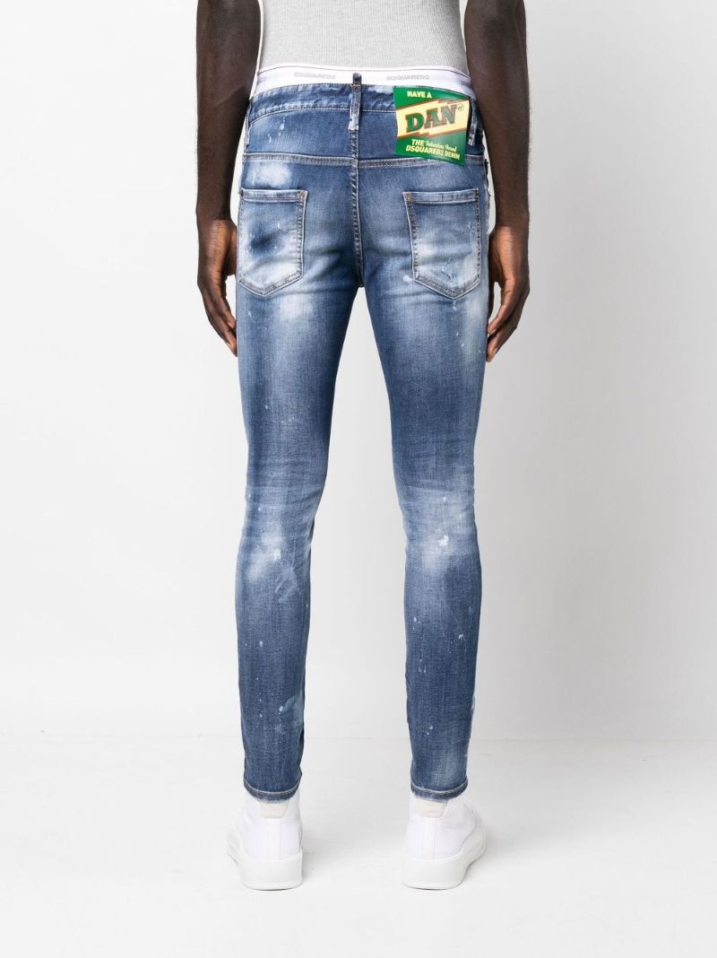 Blue Super Twinky Distressed Skinny Jeans