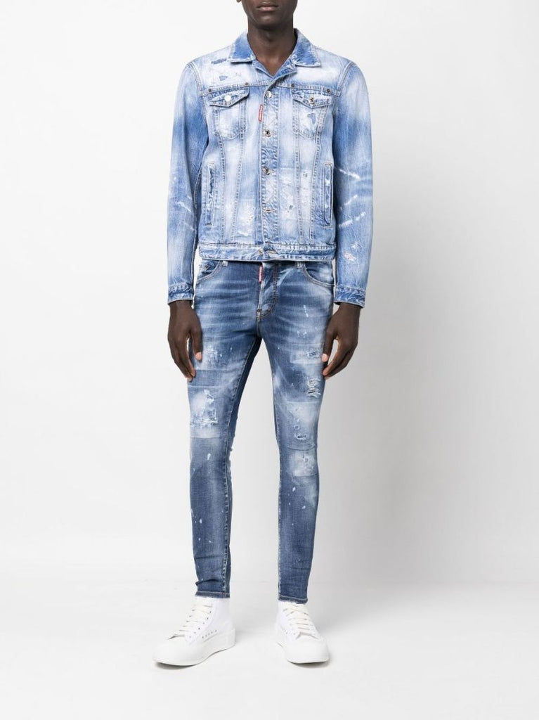 Blue Super Twinky Distressed Skinny Jeans