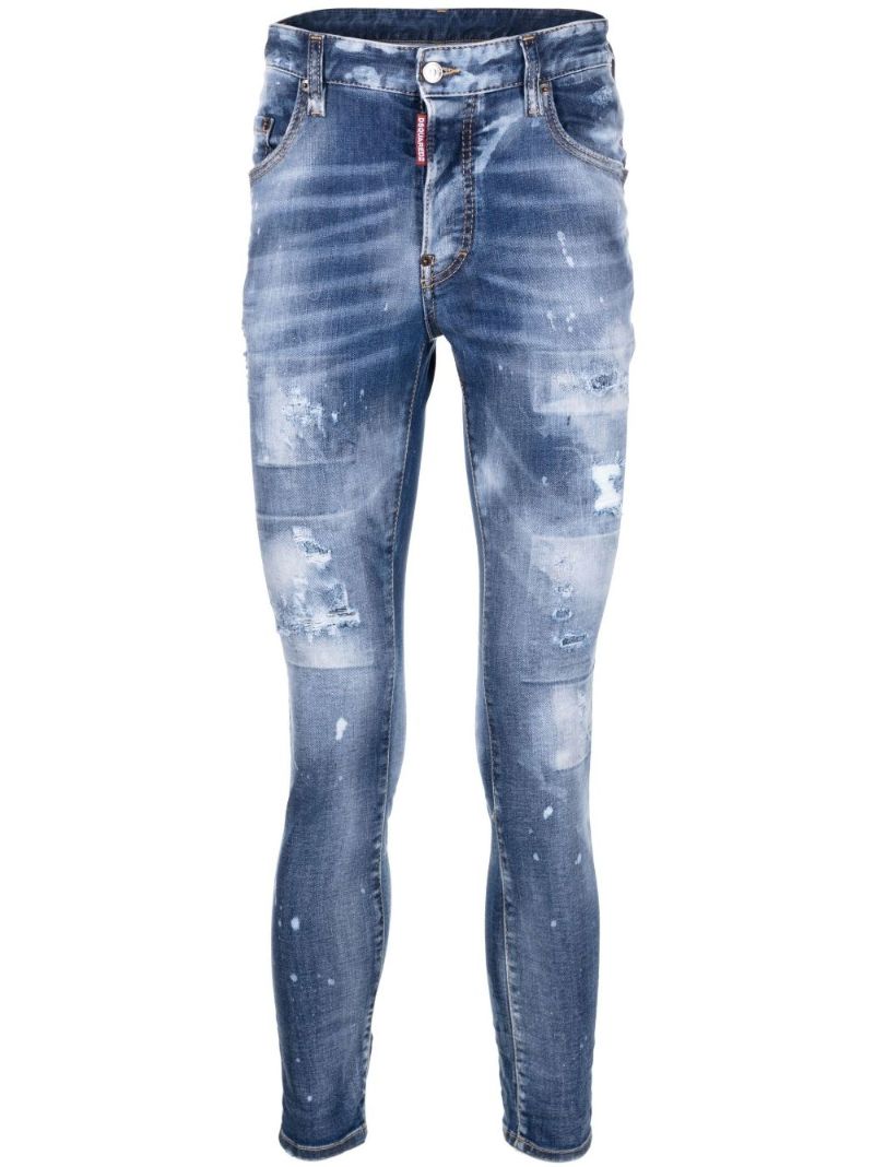 Blue Super Twinky Distressed Skinny Jeans