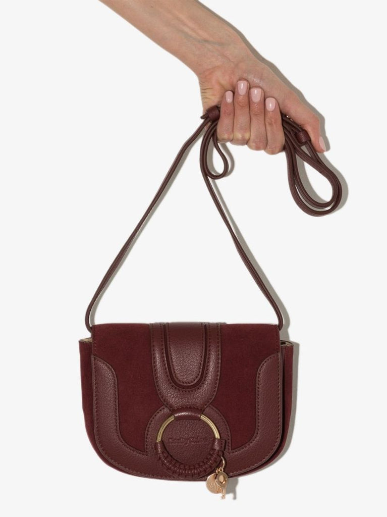 Red Hana Mini Leather Cross Body Bag