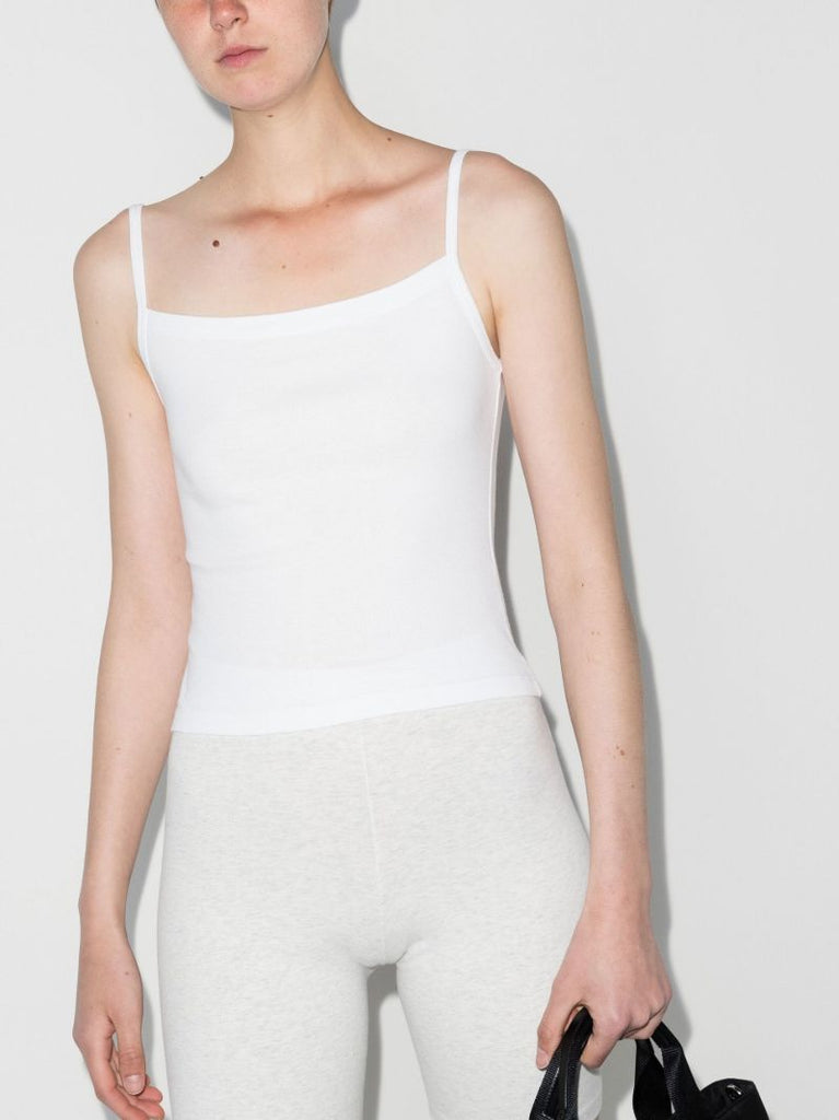 White Lapointe Cotton Tank Top Set