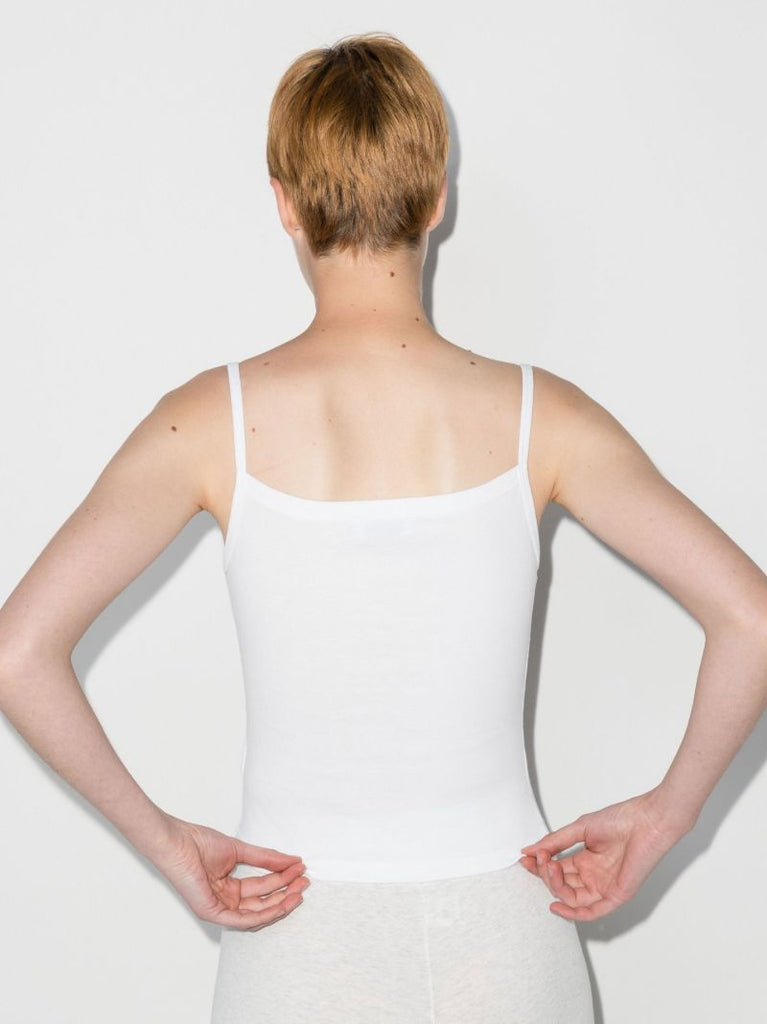 White Lapointe Cotton Tank Top Set